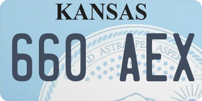 KS license plate 660AEX