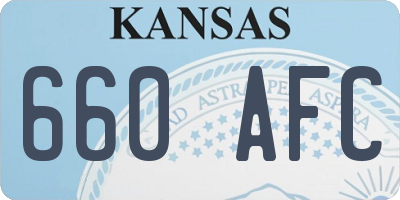 KS license plate 660AFC