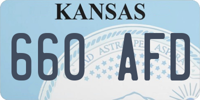 KS license plate 660AFD