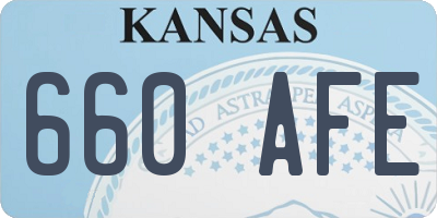 KS license plate 660AFE