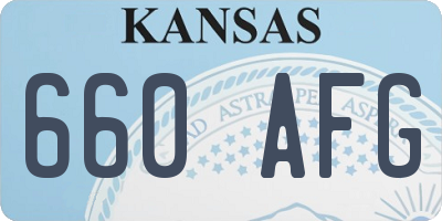 KS license plate 660AFG