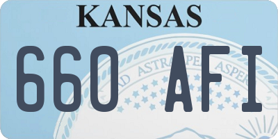 KS license plate 660AFI