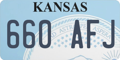 KS license plate 660AFJ