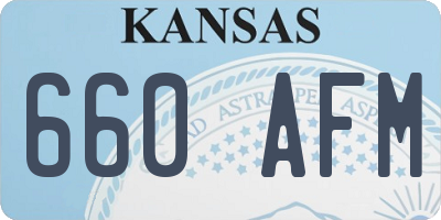 KS license plate 660AFM