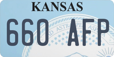 KS license plate 660AFP