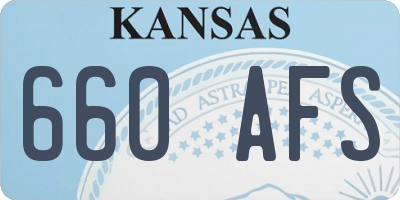 KS license plate 660AFS