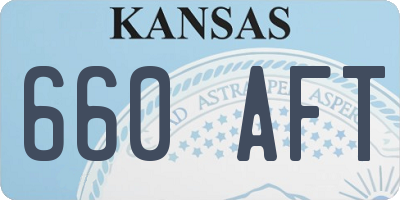 KS license plate 660AFT