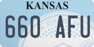 KS license plate 660AFU