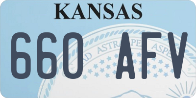 KS license plate 660AFV