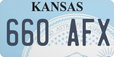 KS license plate 660AFX