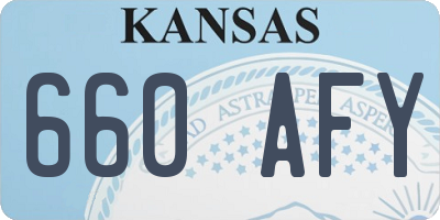 KS license plate 660AFY
