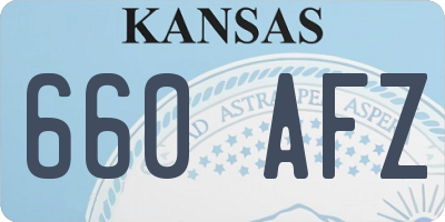 KS license plate 660AFZ