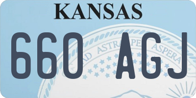 KS license plate 660AGJ