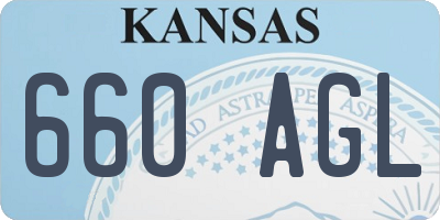 KS license plate 660AGL