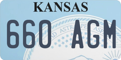 KS license plate 660AGM