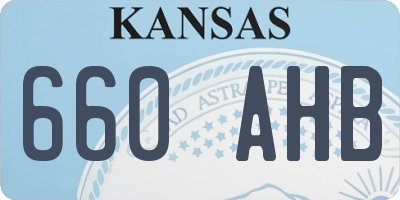 KS license plate 660AHB