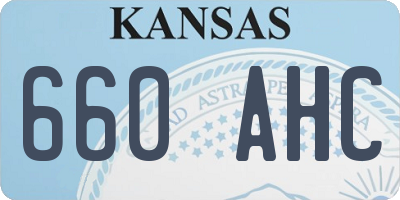 KS license plate 660AHC