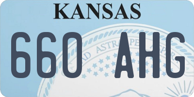 KS license plate 660AHG