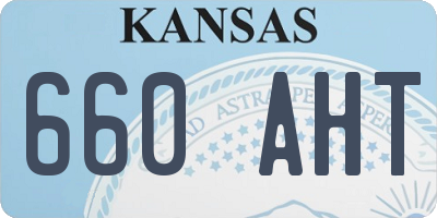 KS license plate 660AHT