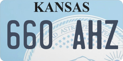 KS license plate 660AHZ