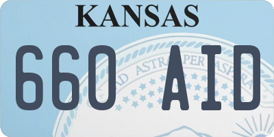 KS license plate 660AID
