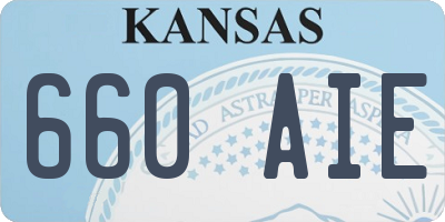 KS license plate 660AIE