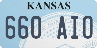 KS license plate 660AIO