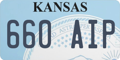 KS license plate 660AIP