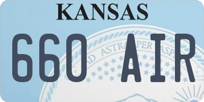 KS license plate 660AIR