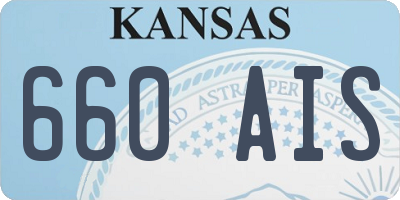 KS license plate 660AIS