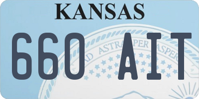 KS license plate 660AIT