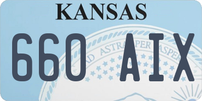 KS license plate 660AIX
