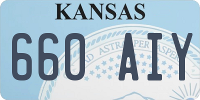 KS license plate 660AIY