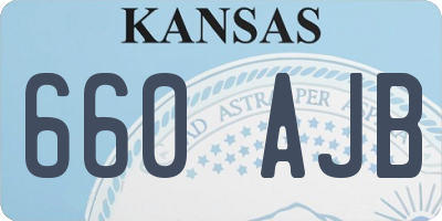 KS license plate 660AJB