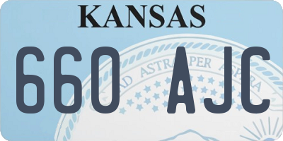 KS license plate 660AJC