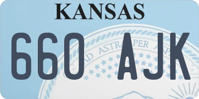 KS license plate 660AJK