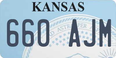 KS license plate 660AJM