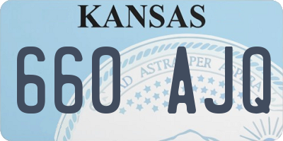 KS license plate 660AJQ