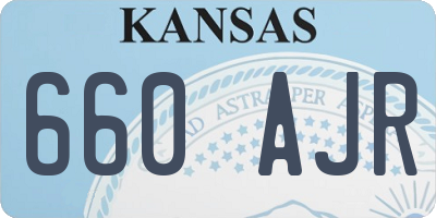 KS license plate 660AJR