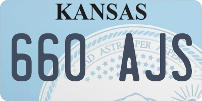 KS license plate 660AJS