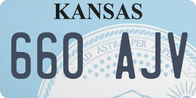 KS license plate 660AJV