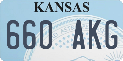KS license plate 660AKG