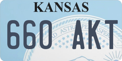 KS license plate 660AKT
