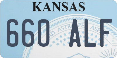KS license plate 660ALF