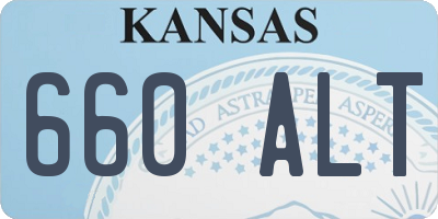 KS license plate 660ALT