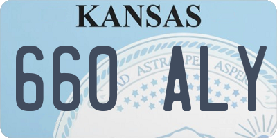 KS license plate 660ALY