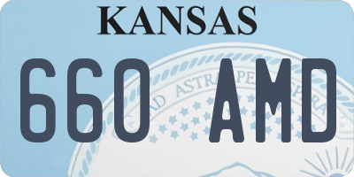 KS license plate 660AMD