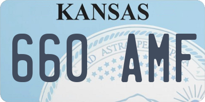 KS license plate 660AMF