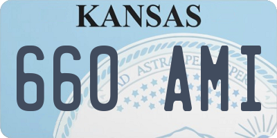 KS license plate 660AMI