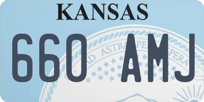 KS license plate 660AMJ